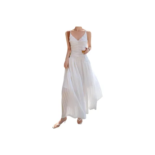 NANING9 Slip Платье Женское Белое