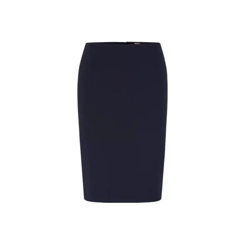 HUGO BOSS Темно-синие Женские Повседневные Длинные Юбки