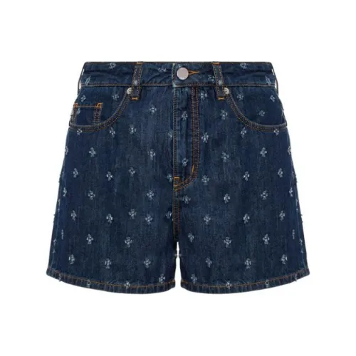 MOSCHINO Темно-синие женские джинсовые шорты