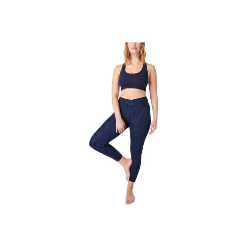 Sweaty Betty Спортивные брюки Женские Синий Подкладочная ткань Твил Тисненый