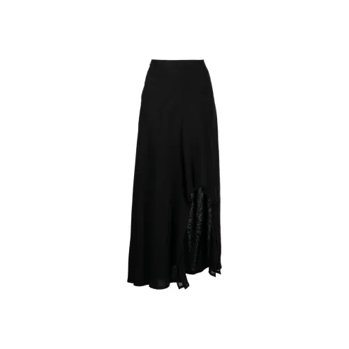 Yohji Yamamoto Черные Женские Повседневные Длинные Юбки