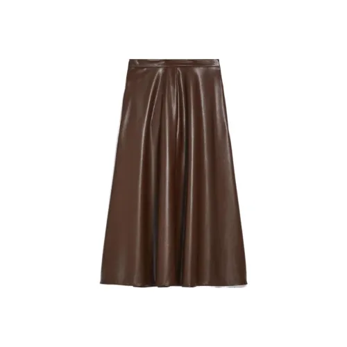 WEEKEND MaxMara Коричневая Женская Повседневная Длинная Юбка