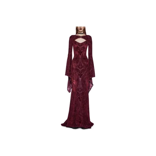 Dolls Kill WIDOW DRUID'S WIFE Макси Платье и СHRUG Комплект Юбка Женская Темно-красный Темно-красный