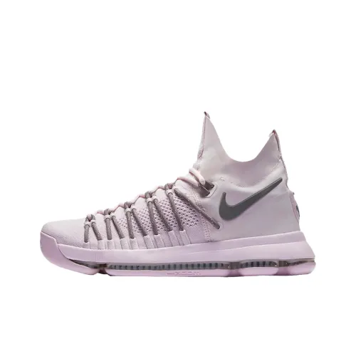 Nike KD 9 ELITE Противоскользящий Устойчивый к истиранию MID Баскетбольные кроссовки Мужские Белый Розовый