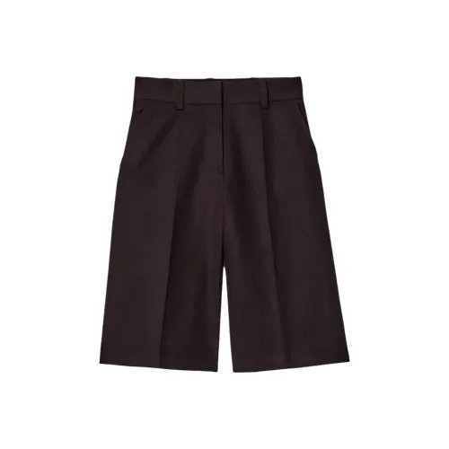 COS Повседневные шорты женские темно-коричневый