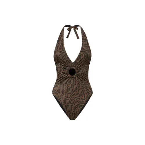 FENDI x Sarah COLEMAN SS21 One Piece Купальник Женские Коричневый