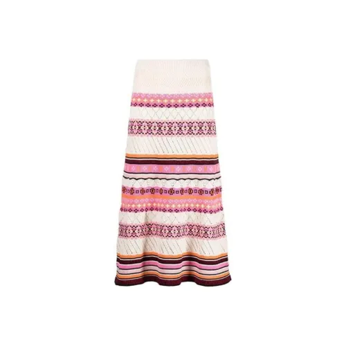 KENZO Женские повседневные длинные юбки красного цвета