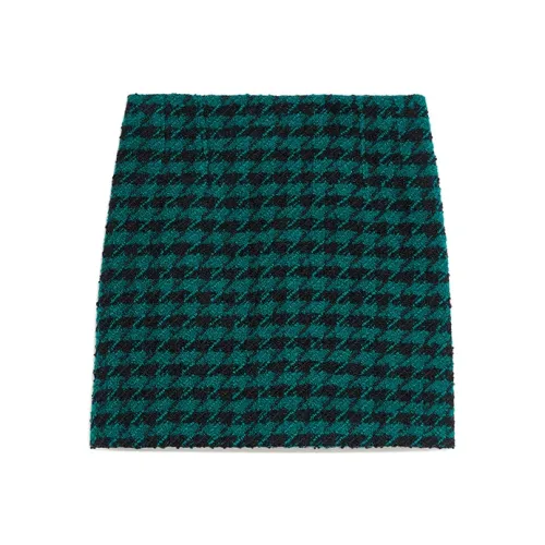 Sandro Повседневные короткие юбки Женские Зеленый Черный