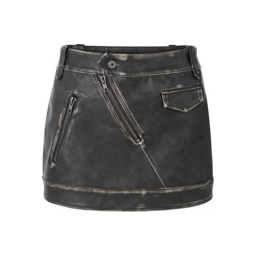 IAMCPLUS Черный состаривание Золотой Женские Повседневные короткие юбки