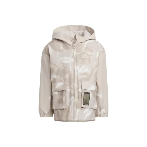 Adidas Свинец Белый Kids Куртки