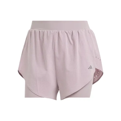 Adidas Дизайнерский Для Тренировок HEAT.RDY Hiit 2 В 1 Шорты Спортивные Шорты Женские Светло-фиолетовые
