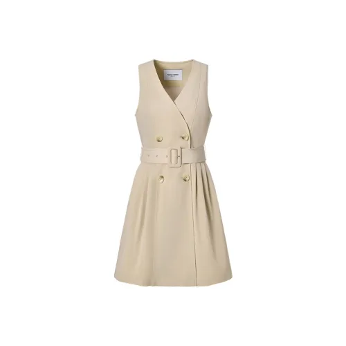 TAMMY TANGS Без рукавов Платье Женское Хаки