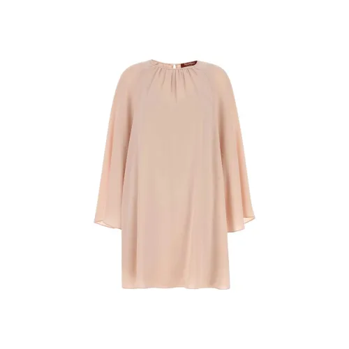 MaxMara Studio Длинное платье с длинными рукавами женское светло-розовое