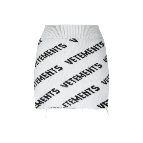 Vetements Серый черный Женские Повседневные короткие юбки