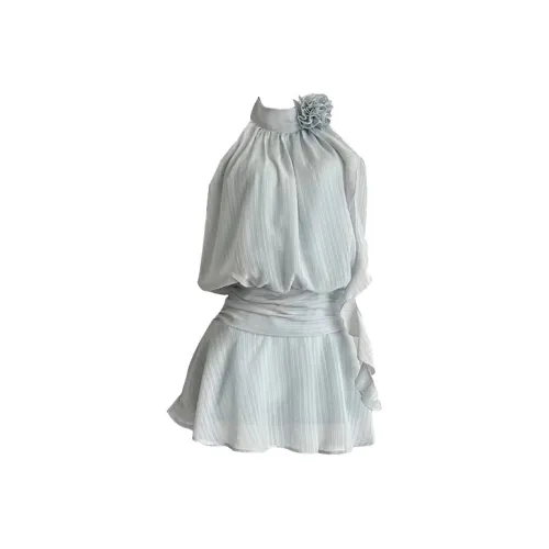 SCCREBEL OFFICIAL Без рукавов Платье Женское Светло-Синий