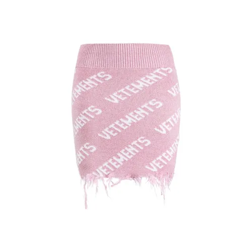 Vetements Розовые Женские Повседневные Короткие Юбки