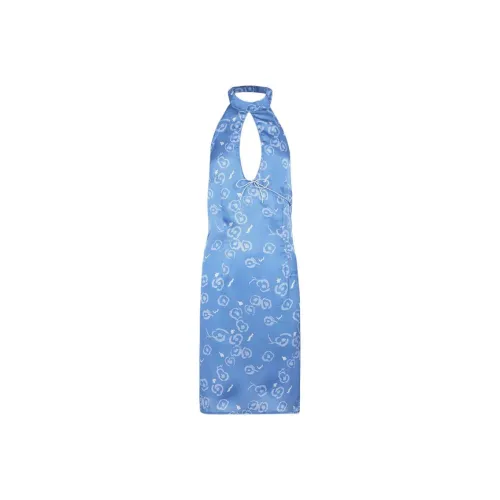 AMLUL Blue Женские Платья без рукавов