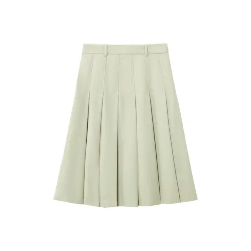 OVV Зеленый-серый 16 Женские Повседневные длинные юбки