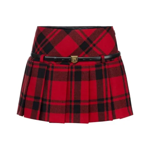 Elisabetta Franchi SS24 Повседневные короткие юбки Женские Красный