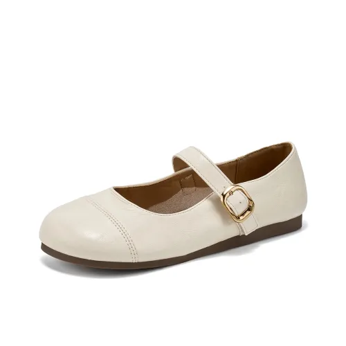 La Chapelle Mary Jane Туфли с плоской подошвой 1,3 см женские бежевые