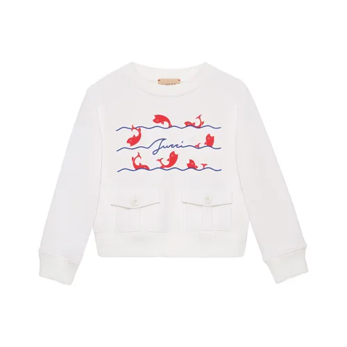 GUCCI Толстовка Детская одежда SS23 Белый Малыш