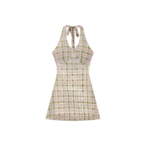 VKXOW Slip Платье Женское Розовая Клетка