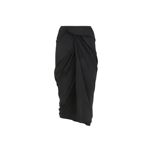 RICK OWENS Черная Женская Повседневная Длинная Юбка