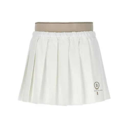 BRUNELLO CUCINELLI Повседневные короткие юбки Женские Белые