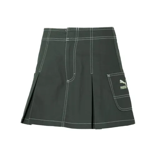 PUMA SS24 Повседневные короткие юбки Женские Зеленый