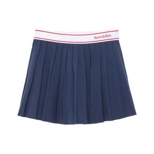 SPORTY RICH SS24 Повседневная короткая юбка Женская Морской синий