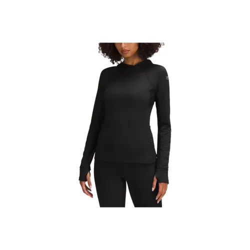 lululemon Флис Светоотражающий Бег Толстовка Тренировочная Одежда Женская Черная