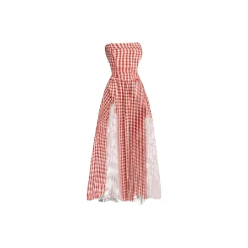 IQC Без рукавов Платье Женское Красное