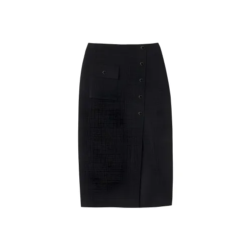 SANDRO Черные Женские Повседневные Длинные Юбки