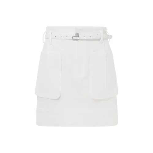 D'zzit Белая женская короткая юбка карго