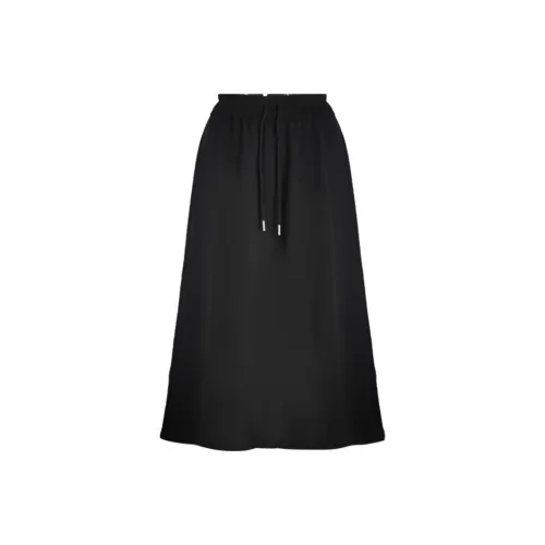 Little pull Черная Женская Повседневная Длинная Юбка