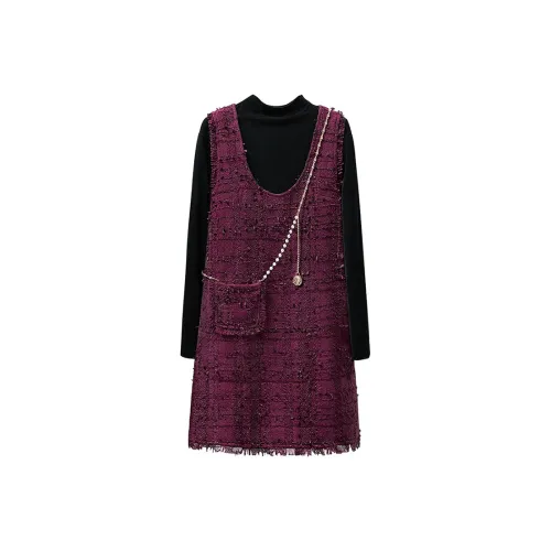 Cypress House Без рукавов Платье Женское Фуксия