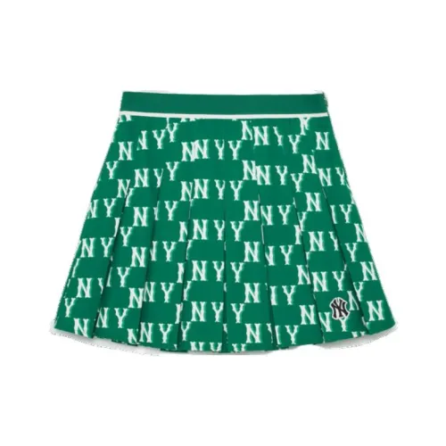 Mlb Base Logo New York Yankees Повседневные короткие юбки Женские Зеленый