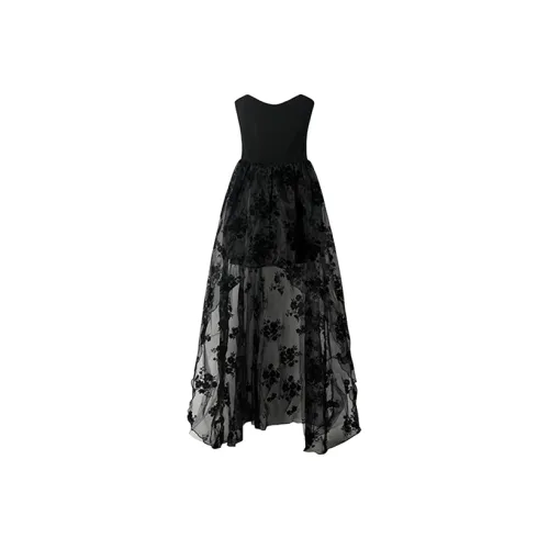 COVT Без рукавов Платье Женское Черное