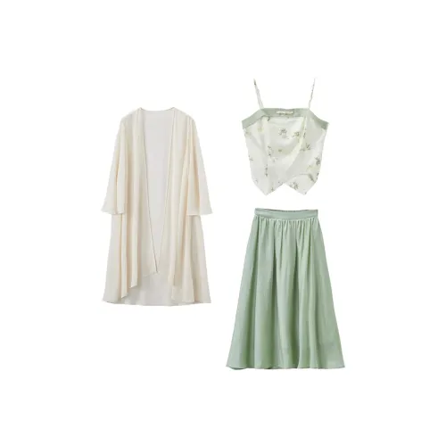 XIANGYING Комплект с юбкой Женские Фруктовый зеленый