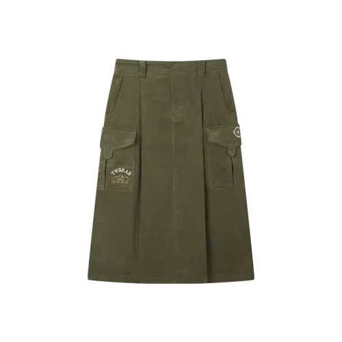 Teenie Weenie Армейский зеленый Женские Повседневные короткие юбки