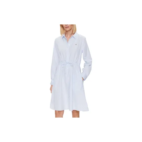Tommy Hilfiger Blue Женские Длинные Рукава Платья