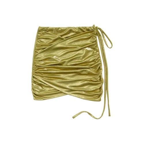 Bimba Y Lola SS24 Повседневные короткие юбки Женские Золото