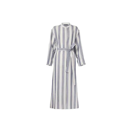 'S MAX MARA Длинное платье с длинными рукавами женское белое