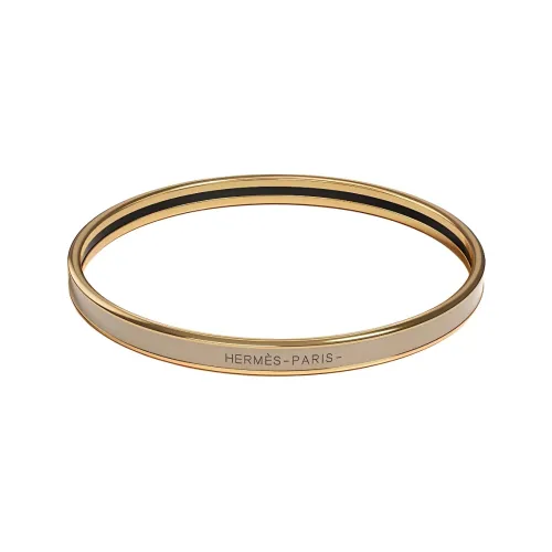 HERMES Эмаль Браслеты Женские Слоновой Серый Золото