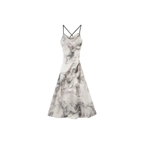 PUREIDOL Платье с юбкой женское чернила