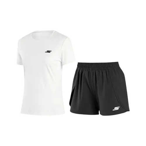 Skechers Одежда Sets Ярко-белый 0019 Женские Повседневные костюмы