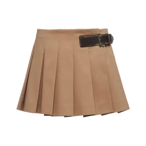 PRADA SS23 Повседневные короткие юбки Женские Хаки