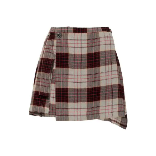 Vivienne Westwood SS24 Повседневная Короткая Юбка Женская Бордовая