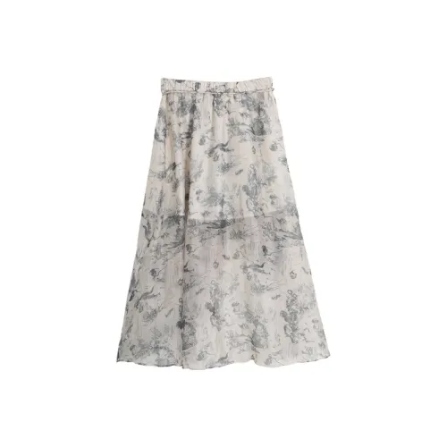 SETIROM Повседневный Длинный Юбка Женские Многоцветный