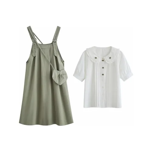 XIESHIXX Комплект с юбкой Женские Зеленый комплект